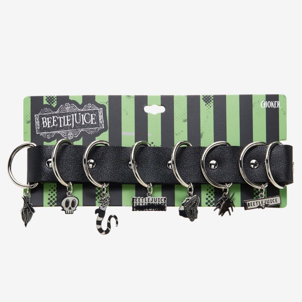 Beetlejuice D-Ring Charm Choker Hot Topic Halloween Horror Costume Cosplay